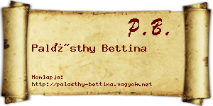 Palásthy Bettina névjegykártya