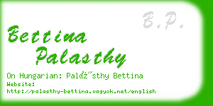 bettina palasthy business card